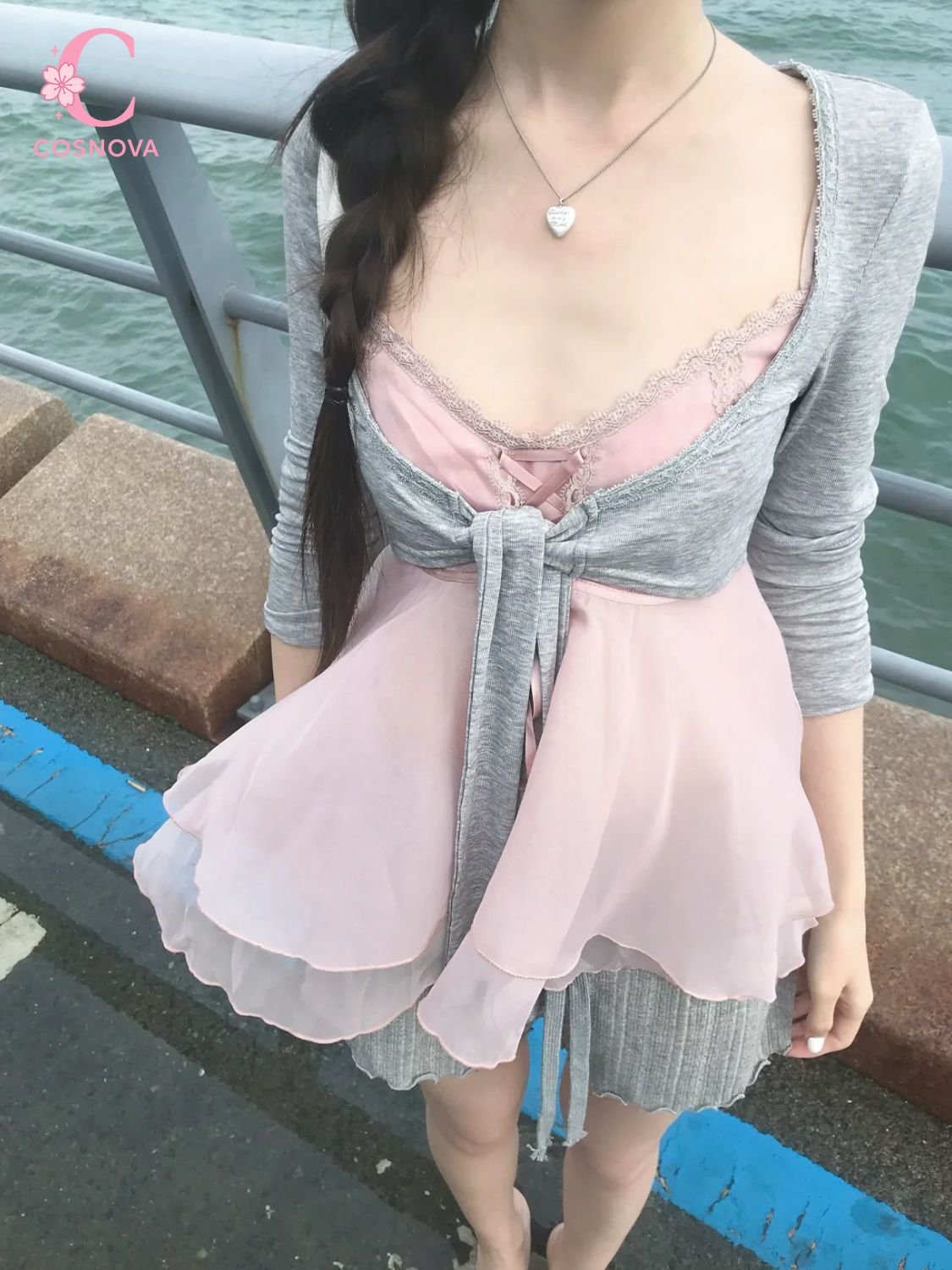 Korean Sweet Summer 3 Piece Se - огляд і ціна Elastic Lace Trim