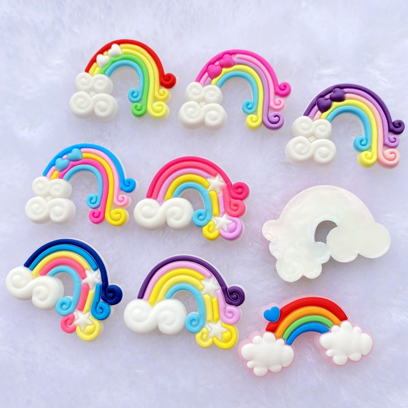 10/20pcs Cute Rainbow PVC Flex - огляд і ціна Embellishment Glue Craft
