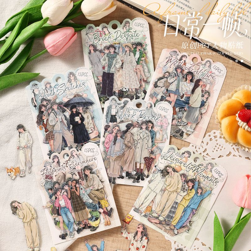 15Pcs Elegant Lady Character S - огляд і ціна Embellishments For Scrapbooking